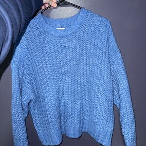 American Eagle Outfitters Vibrant Blue Crew Neck Sweater